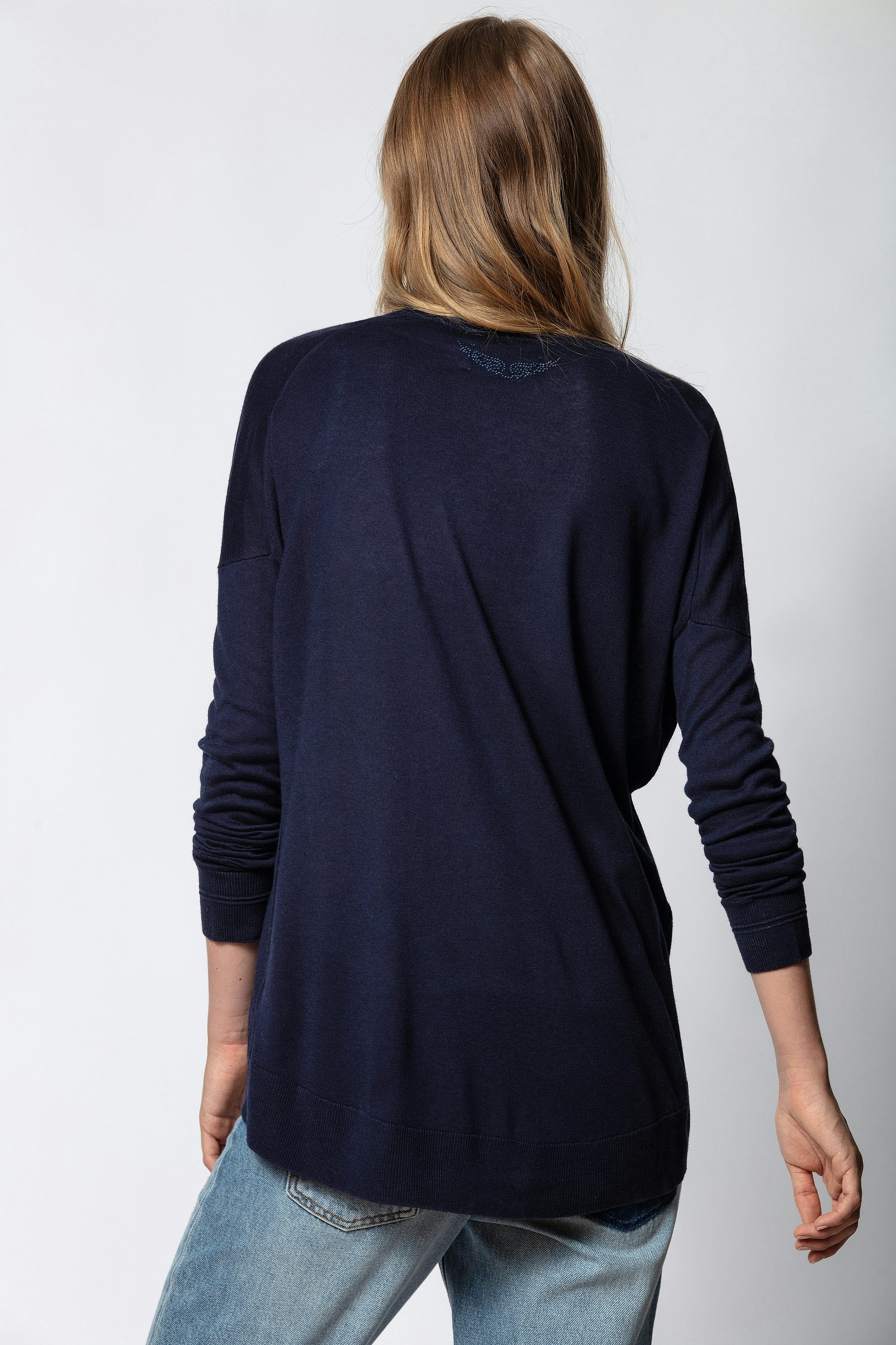 Preppy Silk Sweater - Silk and cashmere sweater